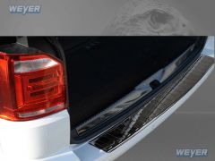 VW TRANSPORTER T6 /Multivan /California (nur für Heckklappe) ab Bj-2015, WEYER Edelstahl Ladekantenschutz hochglanz-schwarz 