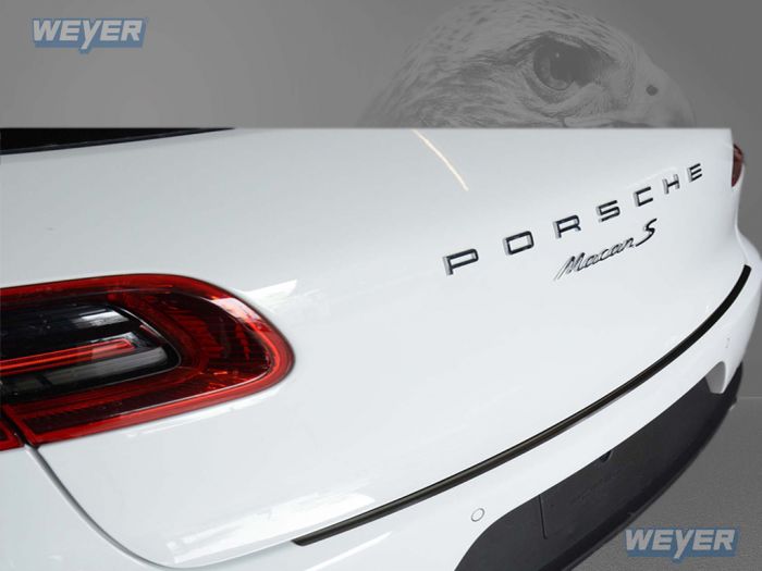 Weyer Edelstahl Graphit Black Line Ladekantenschutz Porsche Macan 14
